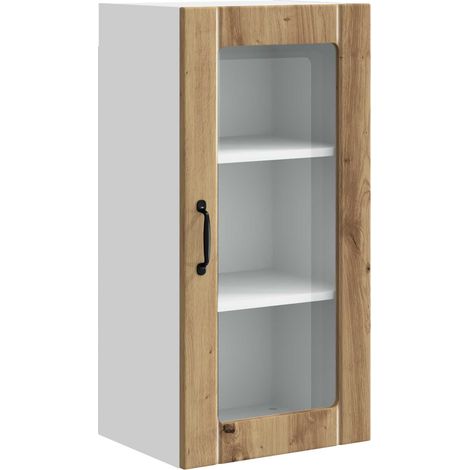 Maison Exclusive - Armario de vidrio para pared PORTO Roble artes