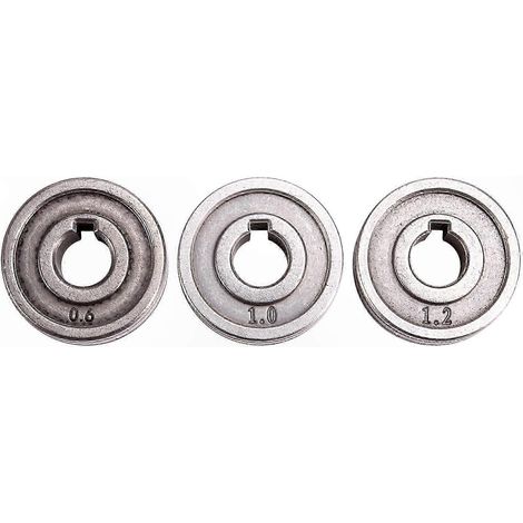 Lot de 3 galets d'entraînement pour soudage MIG avec rainure en K pour systèmes d'alimentation de fil de 0,6 mm à 1,2 mm - Pièces de rechange (1/5)