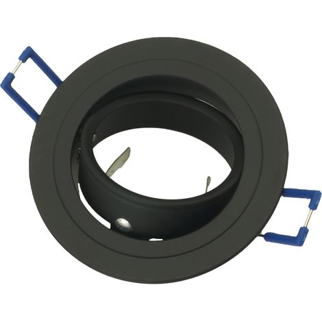 Spot de plafond orientable, noir mat, GU10, rond, ID-1026 Idealed (1/3)
