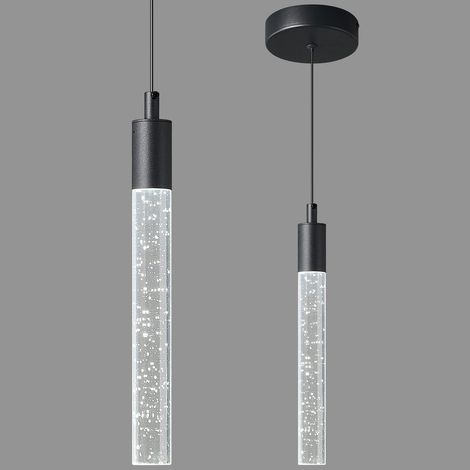 Suspension moderne pour îlot de cuisine – Luminaire en cristal 220 V avec éclairage 3 couleurs et LED à intensité variable (lot de 1) (1/5)