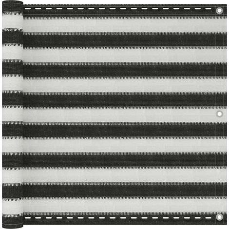 Écran de balcon en PEHD 90x400 cm Anthracite et blanc (1/5)