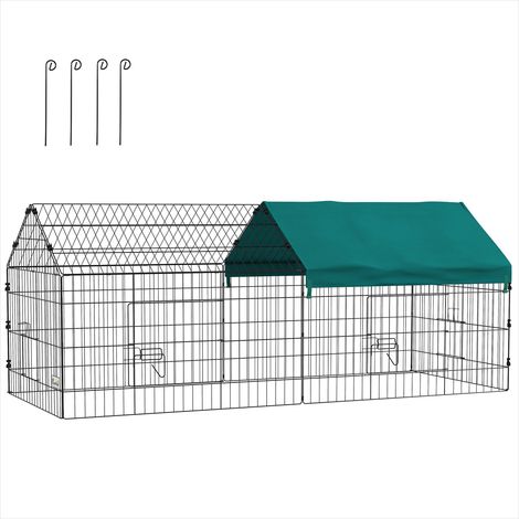 Cage pour rongeur Enclos à petits animaux en acier avec toit (1/5)
