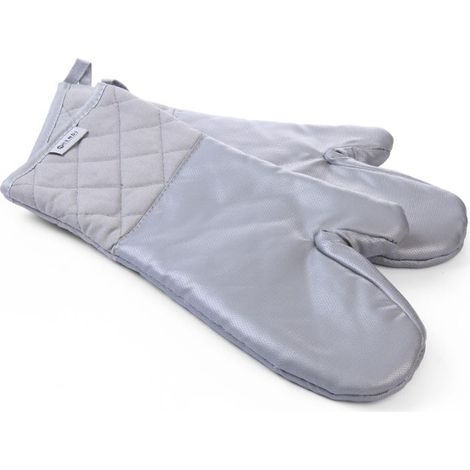 Moufles de Four, 1 Paire, Résistantes à la Chaleur Jusqu'à 250°C, Gants de Protection Thermiques pour Four, Grill ou Cuisine, Longueur 36cm, Fibre de Verre (1/2)