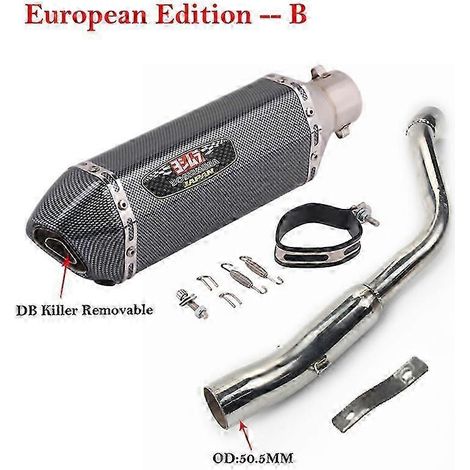 Sistema Completo De Escape Para Motocicleta, Silenciador De Tubo De Enlace Medio Modificado, Extrable, Db Killer, Para Honda Cb600f Hornet 600, Cb600( European Edition-B) (1/5)