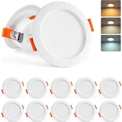Spot LED encastrable extra plat 5W IP44, température de couleur réglable 3000K-6000K, éclairage 380 lm pour pièce (1/5)