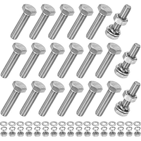 20-Pcs Vis À Tête Hexagonale M6x25mm Pour Équipement/Machinerie (1/5)