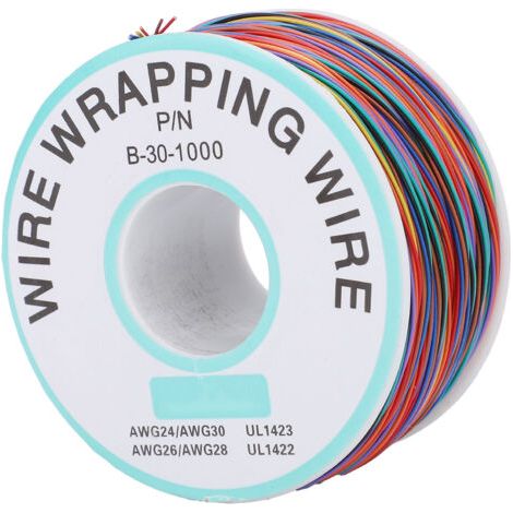 Câble d'emballage de carte PCB en cuivre étamé de fil volant de carte de 8 couleurs pour l'aviation 30AWG (1/5)