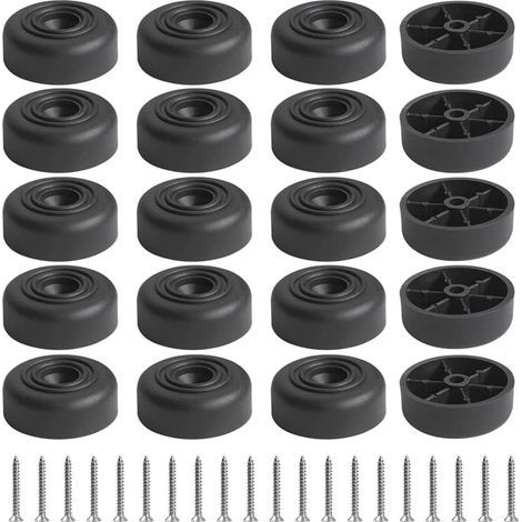 Patins pour Meubles, 20PCS Patin Antiderapant, Protecteur de Sol Tampon pour Pieds des Tables, Chaises, Meubles,pour Protéger Les Sols des Rayures et du Bruit((D36mm H14mm, Noir)