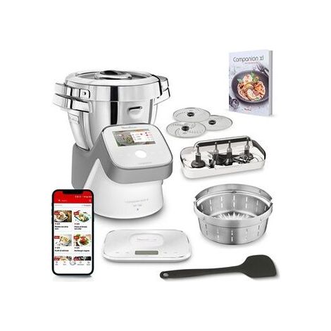 Moulinex Companion Touch XL HF938E00 Küchenroboter - Grau - 4,5 L - 1550W - 14 Funktionen - 13 Geschwindigkeiten