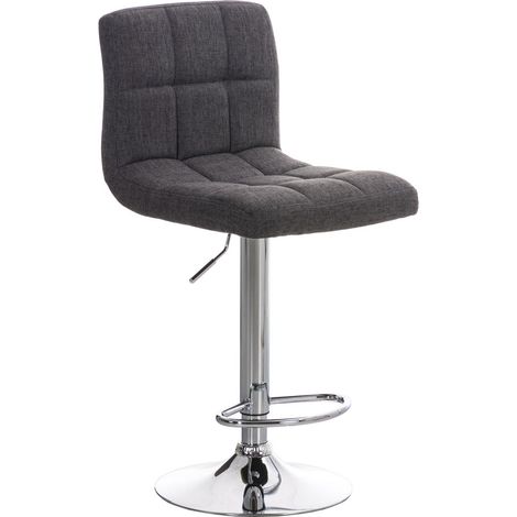 Tabouret de tissu en tissu haut tabouret pivotant et réglable en hauteur différentes couleurs Couleur : Gris clair (1/5)
