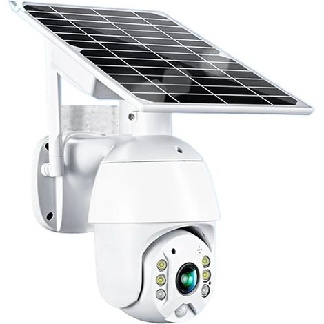 Caméra de sécurité à Domicile Caméra IP Solaire 4G extérieure sans Fil 1080P Batterie Rechargeable CCTV sécurité Surveillance à Domicile caméra PTZ(WiFi Version) (1/5)