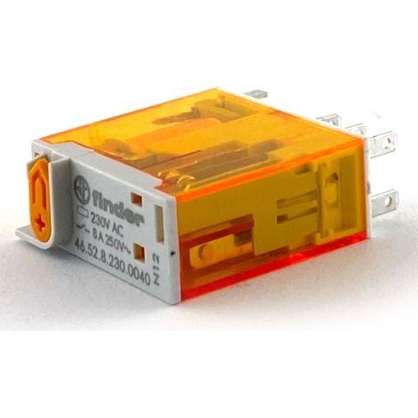 Finder 46.52.8.230.0040 Relè ad innesto 230 V/AC 8 A 2 scambi 1 pz.