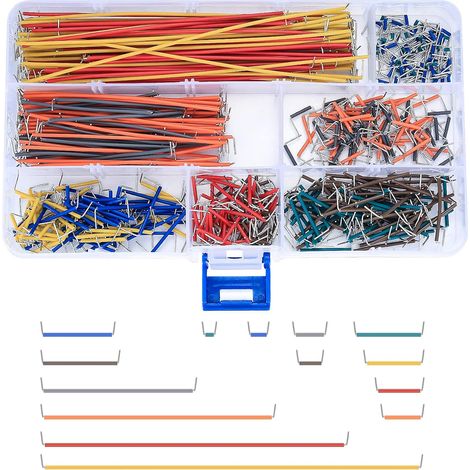 560 Pièces Breadboard Jumper Fil Kit, Forme de U Breadboard Jumper Câble Electrique, Fils de Cavalier Mâle vers Mâle pour Planche à Pain (1/5)