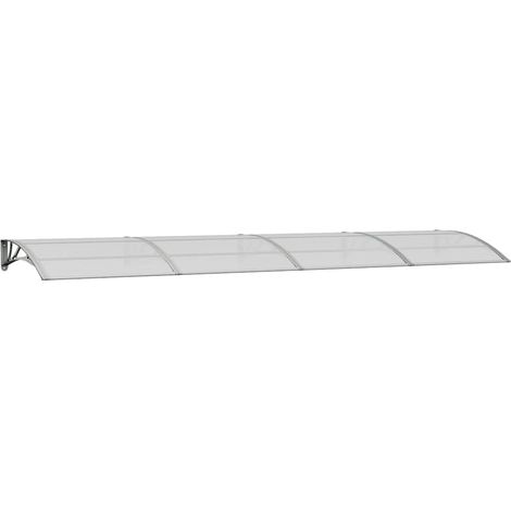 Türüberdachung Grau 400x100 cm Polycarbonat