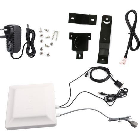 Étiquette électronique passive UHF RFID, lecteur de contrôle d'accès pour parking à distance, 110-240V, 5m, réseau, prise UK (1/5)