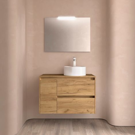 Meuble bain suspendu SPLASH 2 tiroirs et coquette