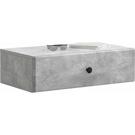 Maison Exclusive - Tavolino da Parete Laterale Grigio Cemento 59 x 34,5 x 17 cm