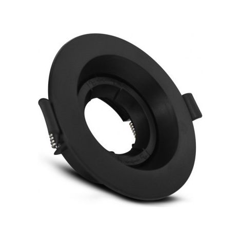 Support de spot basse luminance Rond Orientable Noir Ø110 Miidex Lighting®