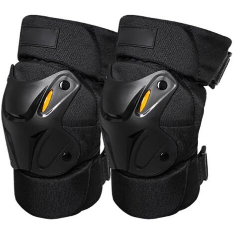 1 Paire De Genouillères pour Motocross Noir Protège Genouillères Ajustables Armure pour Adultes, pour Moto, Motocross, Cyclisme, Patinage, Course (1/5)