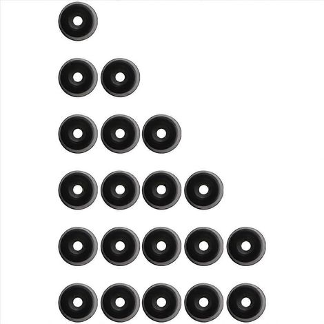 Caoutchouc Anti vibration Isolator Absorber Base pied tampon lot de 20 pièces noir (1/5)