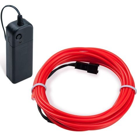 1 Guirlande Lumineuse LED, Néon Flexible 5M Rouge, 3 Modes Télécommande, Imperméable Intérieur Extérieur Fête (1/5)