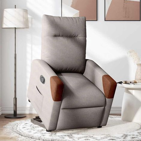 Maison Exclusive - Relaxsessel mit Aufstehhilfe Taupe Stoff
