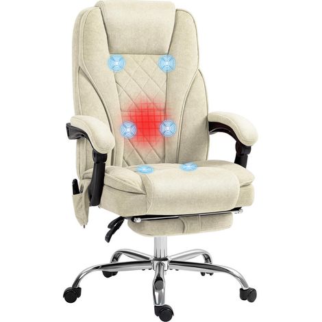 Pour bureau informatique ou exécutif, fauteuil de bureau avec télécommande, massage, chauffage et repose-pieds (1/5)