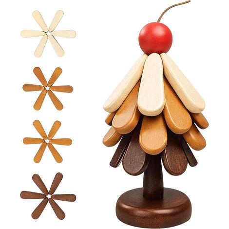 Dessous De Plat Arbre en Bois 4 Pièces Dessous-De-Plat (1/5)