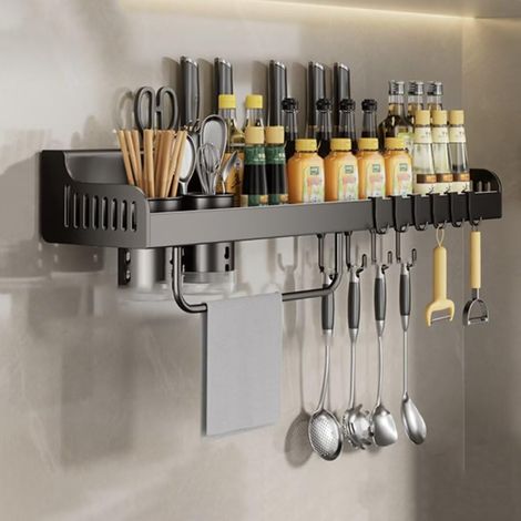 Étagère à épices de cuisine murale Rangement grise 60 cm (1/4)