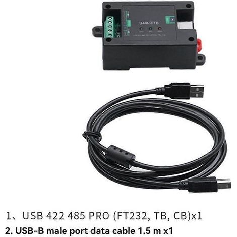 Serielles Port-Konvertermodul mit DB9-Stecker und Führungsschiene/USB-B-Schnittstelle U44P-FTB USB 422 485 PRO (FT232, TB, CB) (1/5)