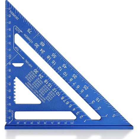 1 Equerre De Charpentier, Alliage D'aluminium, Graduation Précise, Outil De Mesure, Pour Menuiserie Et Bricolage (1/5)