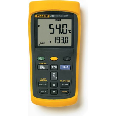 Fluke 54 II B termómetro digital negro y amarillo de alta precisión