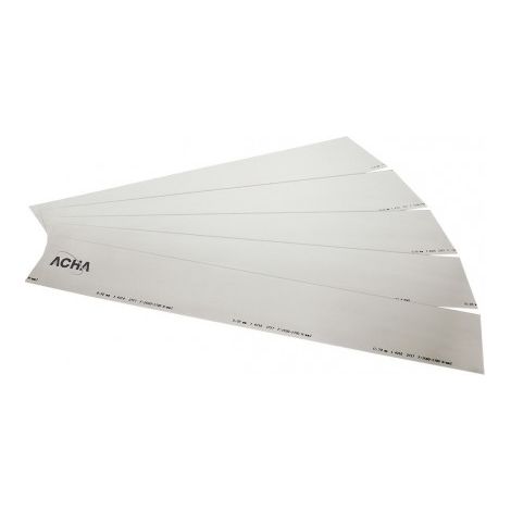 CAJA CON 5 HOJAS CALIBRADAS DE ACERO INOX. 100X500MM 0,20MM - ACHA