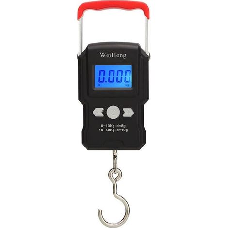 Balance A Crochet Suspendue, Double Precision Pese Bagage, Retroeclairage De L'Ecran Lcd Pese Valise , 50Kg / 5G (1/5)