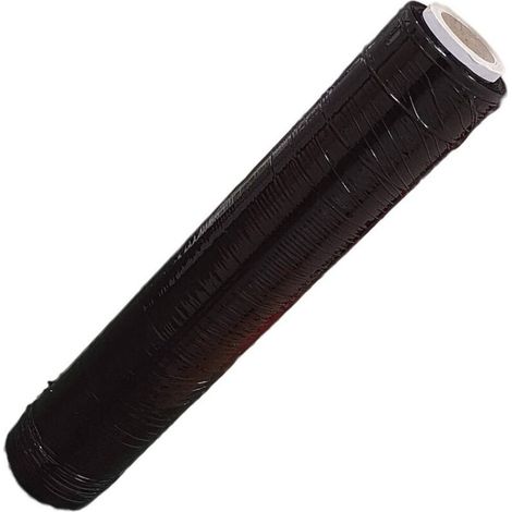 Rouleau manuel de film étirable noir pour emballage 160 m x 23 m x 50 cm