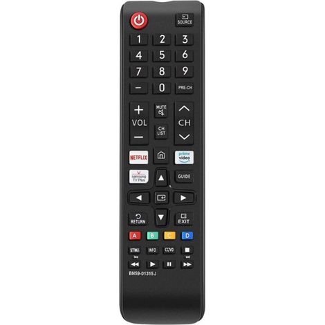 Télécommande Universelle Pour Samsung TV - Compatible Tous Modèles Samsung LCD LED HDTV QLED - Boutons Raccourci Netflix Prime Video TV Plus - 1 Pièce (1/5)