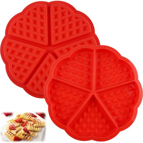 2 Pièces Moules à Gaufres en Silicone, Moule Gaufre Air Fryer (1/5)