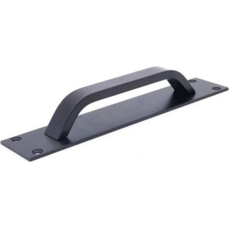Set of 2 aluminum alloy sliding door handles for fire doors, cabinet door handles, closet door handles, push-to-open, 20cmx4cm, black color (1/5)