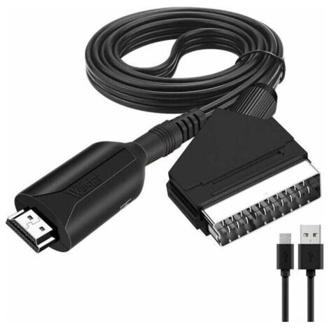 BUNTHAUS PA Scart-auf-HDMI-Konverter, Audio-Video-Adapter für HDTV/DVD/Set-Top-Box/PS3/PAL/NTSC (1/4)