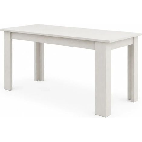 Tavolo da Pranzo Allungabile 140-190 cm in Legno Bianco Larice Moderno (1/4)