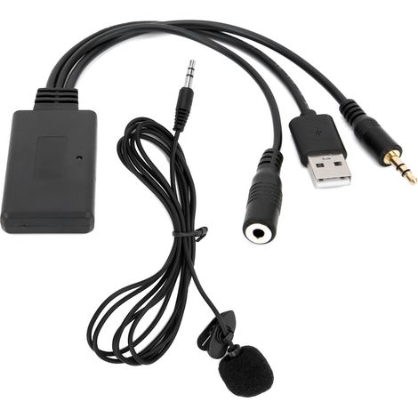 Câble Audio Stéréo Bluetooth 5.0 Adaptateur Micro Aux pour BMW Z4 E60 E63 E64 E66 E81 E82 E70 E90 Remplacement (1/5)