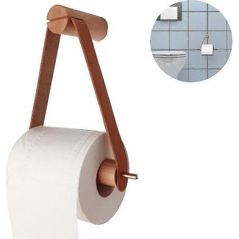 Toilettenpapierhalter aus Holz, Wandhalterung für Badezimmer (1/3)