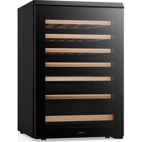 Klarstein Bevora nevera independiente para vino  6 estantes  128 litros  48 botellas  54 cm