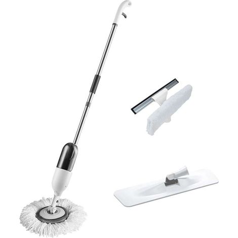 Spray Mop Multiuso in Microfibra - Bianco - 125 cm