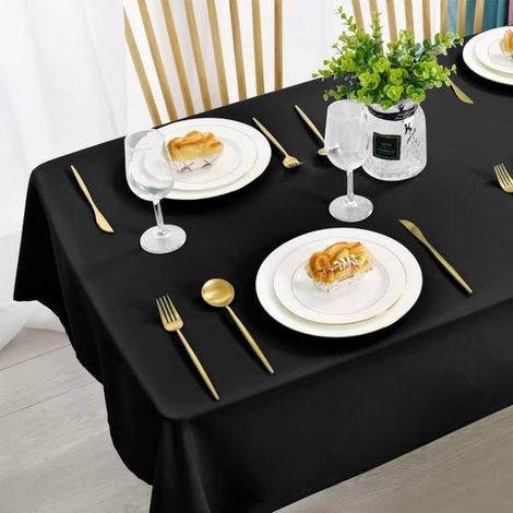 Abwaschbare schmutzabweisende Tischdecke 4XL 140 x 220 cm rechteckige wasserdichte Tischdecke geeignet für Restaurants Gärten Partys Hochzeiten (1/5)