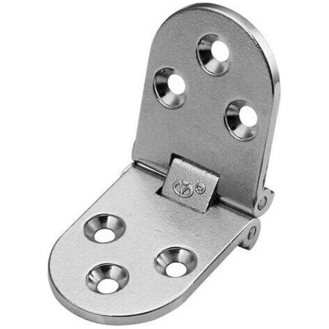 Lot de 2 Charnière à Rabat Invisible en Alliage de Zinc Pliante, Charnière à 180 Degrés Demi Ronde Boîte en Bois Table Pliante (1/4)