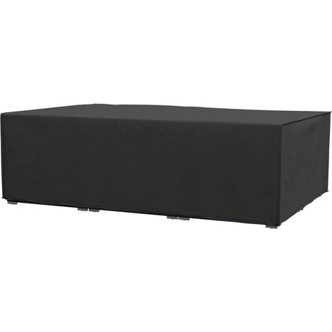 Fodera per cuscino, telo di copertura per mobili da giardino, telone, telo copritavolo da giardino, tessuto Oxford impermeabile e resistente ai raggi UV, 222 x 155 x 67 cm, nero -Crezuo