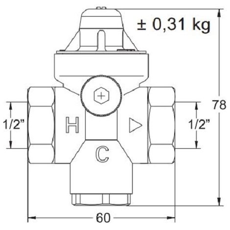 Réducteur de pression RÉDUFIX en laiton DZR double femelle 1/2'' - WATTS - 2282000