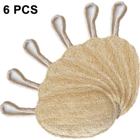 Lot de 6 gants de toilette exfoliants pour le visage et le corps, en tissu doux, pour le bain et le massage, pour femmes et hommes. (1/4)