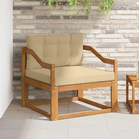 Outdoor Mittelsofa Massivholz Akazie Natur